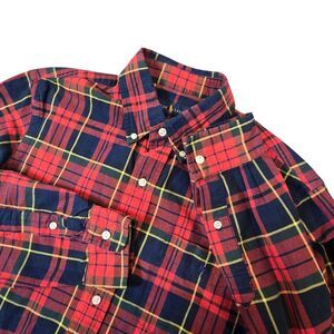 Ralph Lauren Shirt Men Size M Red Blue Green Yellow Mens Button Up Plaid Pocket